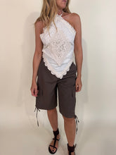 Carica l'immagine nel visualizzatore di Gallery, Top lino e crochet I crema