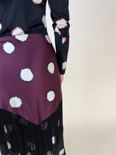 Carica l'immagine nel visualizzatore di Gallery, Pareo Pois | Burgundy-Black | Frange