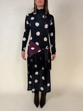Carica l'immagine nel visualizzatore di Gallery, Pareo Pois | Burgundy-Black | Frange