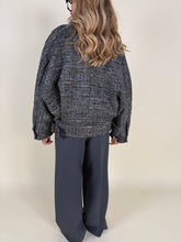 Load image into Gallery viewer, Bomber filo di lurex con collo | Wool e alpaca