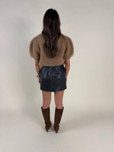 Load image into Gallery viewer, Minigonna VERA PELLE | Testa di moro