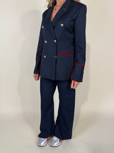 Carica l'immagine nel visualizzatore di Gallery, Giacca Marine | Gessata | Inserti