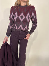 Carica l'immagine nel visualizzatore di Gallery, Maglia Eli a rombi I Vino