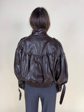 Load image into Gallery viewer, Bomber ecopelle Chocolate | Arricciato