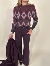 Carica l'immagine nel visualizzatore di Gallery, Maglia Eli a rombi I Vino