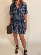 Carica l'immagine nel visualizzatore di Gallery, Abito Bandana | Blue | Viscosa & Cotone.