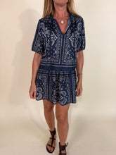 Load image into Gallery viewer, Abito Bandana | Blue | Viscosa & Cotone.