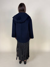 Load image into Gallery viewer, Cappotto con zip blu notte | 50% lana