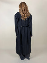 Load image into Gallery viewer, Cappotto lungo Gessato | Lana & seta