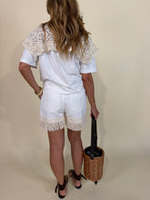 Carica l'immagine nel visualizzatore di Gallery, Shorts Denim White | Frange