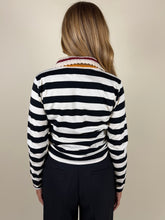 Carica l'immagine nel visualizzatore di Gallery, Maglia a righe e crochet | 50% cotone