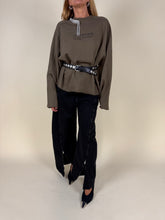 Load image into Gallery viewer, Felpa Aura oversize | Dark Coffee