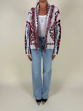 Load image into Gallery viewer, Cardigan sfrangiato Red | Lana e alpaca