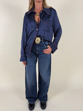 Load image into Gallery viewer, Camicia blu in 100% viscosa | Set coordinato