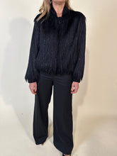 Carica l'immagine nel visualizzatore di Gallery, Bomber con frange I Black