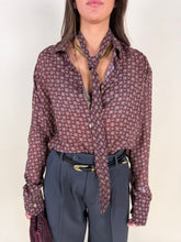 Load image into Gallery viewer, Camicia damascata con cravatta | 100% viscosa
