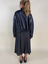 Load image into Gallery viewer, Bomber in ecopelle Blue Nights