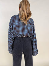 Load image into Gallery viewer, Camicia quadretti | Viscosa blu e moro