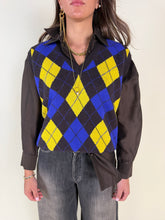 Load image into Gallery viewer, Gilet Rombi | Violet & Yellow