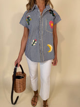Load image into Gallery viewer, Camicia Cactus | Quadri e ricamo.