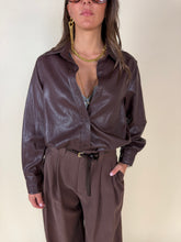 Load image into Gallery viewer, Camicia maxi ecopelle | MORO