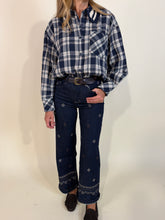Carica l'immagine nel visualizzatore di Gallery, Camicia Check & Crochet | Blue