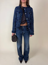 Load image into Gallery viewer, Giacca sfrangiata blu | 50% lana