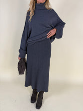 Load image into Gallery viewer, Gonna svasata in maglia | Grey | Set coordinato