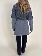 Carica l'immagine nel visualizzatore di Gallery, Cardigan lungo Bouclè | Grey | Wool