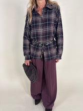 Carica l'immagine nel visualizzatore di Gallery, Camicia check vino | Oversize