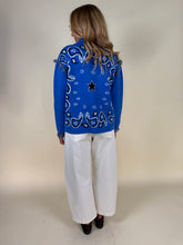 Load image into Gallery viewer, Giacca Bandana | Cardigan | Lana E Cashmere | Blu