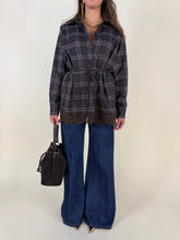 Load image into Gallery viewer, Camicia cinturata | Check e pizzo