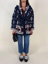 Carica l'immagine nel visualizzatore di Gallery, Cardigan Etnico | Viscose & wool | Blu