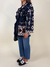 Carica l'immagine nel visualizzatore di Gallery, Cardigan Etnico | Viscose & wool | Blu