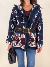 Carica l'immagine nel visualizzatore di Gallery, Cardigan Etnico | Viscose & wool | Blu