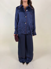 Carica l'immagine nel visualizzatore di Gallery, Camicia blu in 100% viscosa | Set coordinato