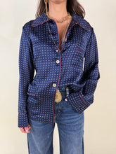 Carica l'immagine nel visualizzatore di Gallery, Camicia blu in 100% viscosa | Set coordinato