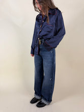 Carica l'immagine nel visualizzatore di Gallery, Camicia blu in 100% viscosa | Set coordinato