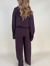Carica l'immagine nel visualizzatore di Gallery, Blazer Prugna | Rayon & Lino | Set coordinato
