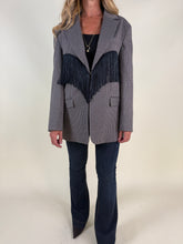 Carica l'immagine nel visualizzatore di Gallery, Blazer Frangia in viscosa | Check