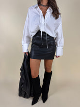 Load image into Gallery viewer, Minigonna black | Ecopelle