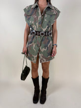 Load image into Gallery viewer, Maxi gilet abito camouflage | Cotone