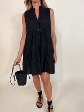 Load image into Gallery viewer, Mini Dress Sangallo | Black