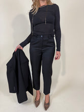 Carica l&#39;immagine nel visualizzatore di Gallery, Pantalone basic I nero
