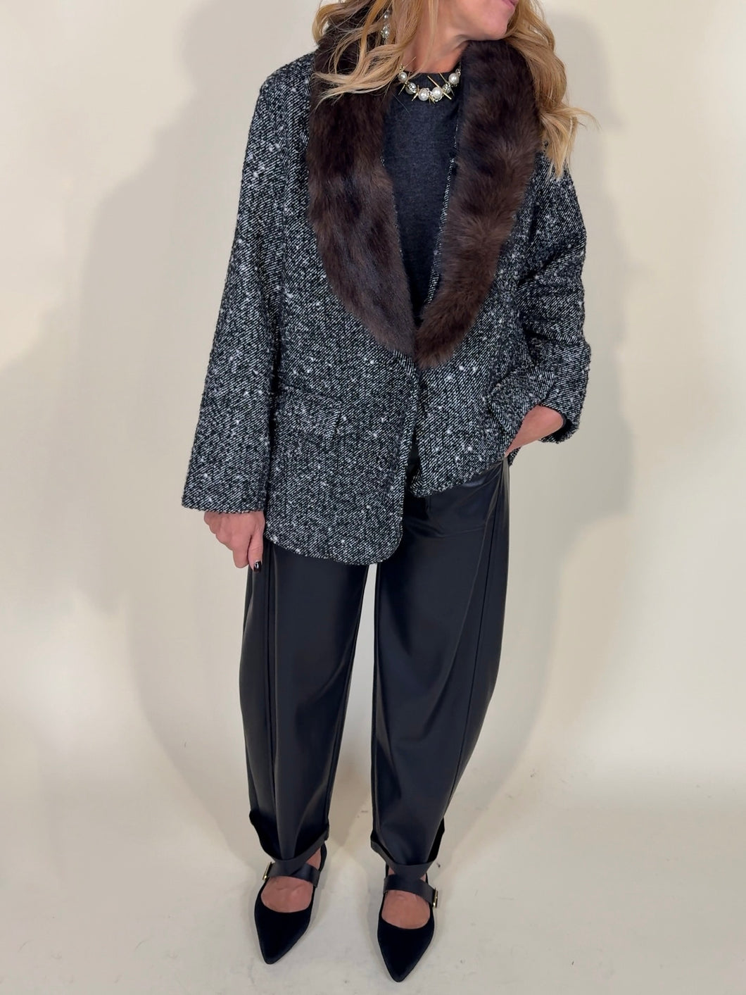 Blazer Melange | Ecopelliccia