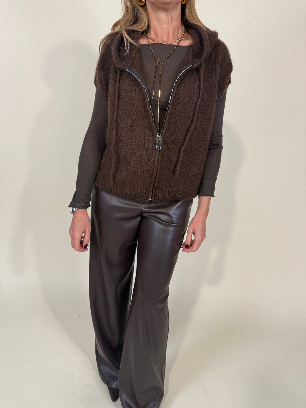 Gilet candy I con cappuccio I moro