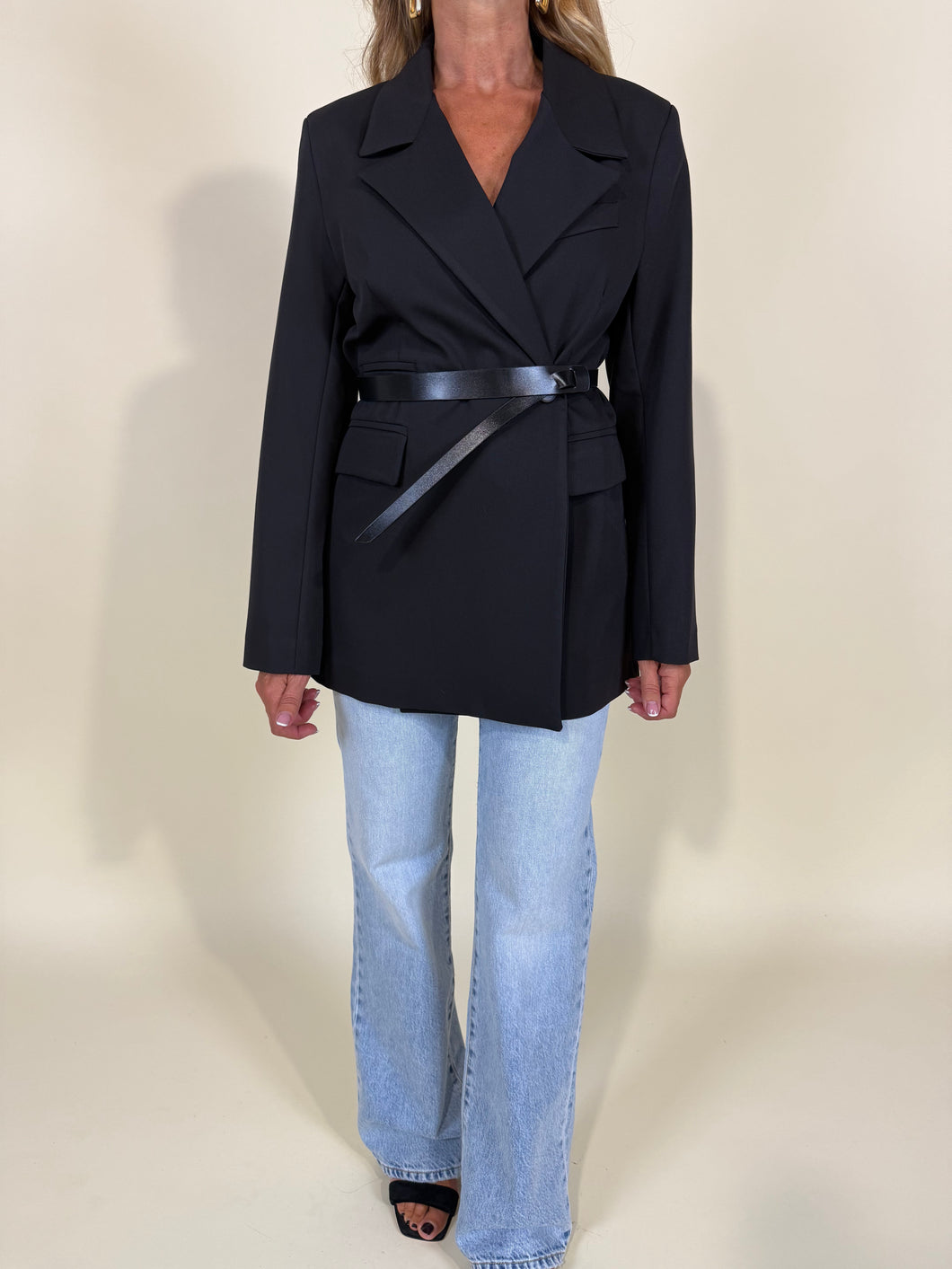 Blazer doppiopetto black I con cintura