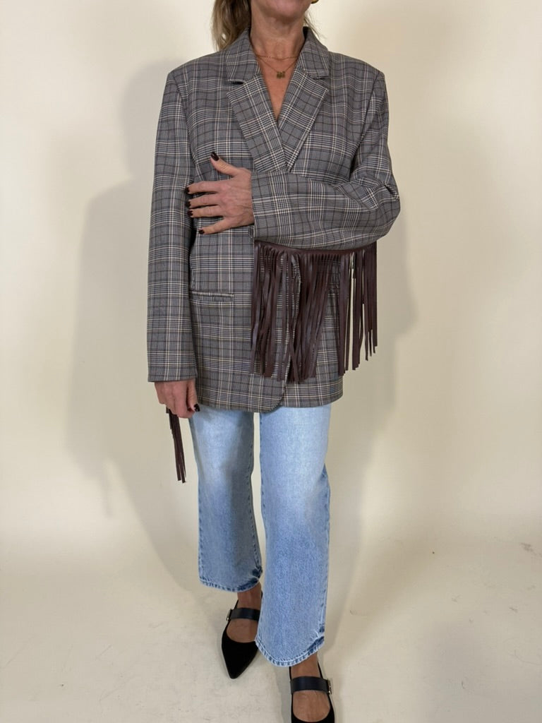 Blazer check I con frange