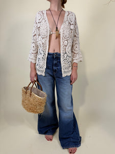Cardigan Crochet Panna