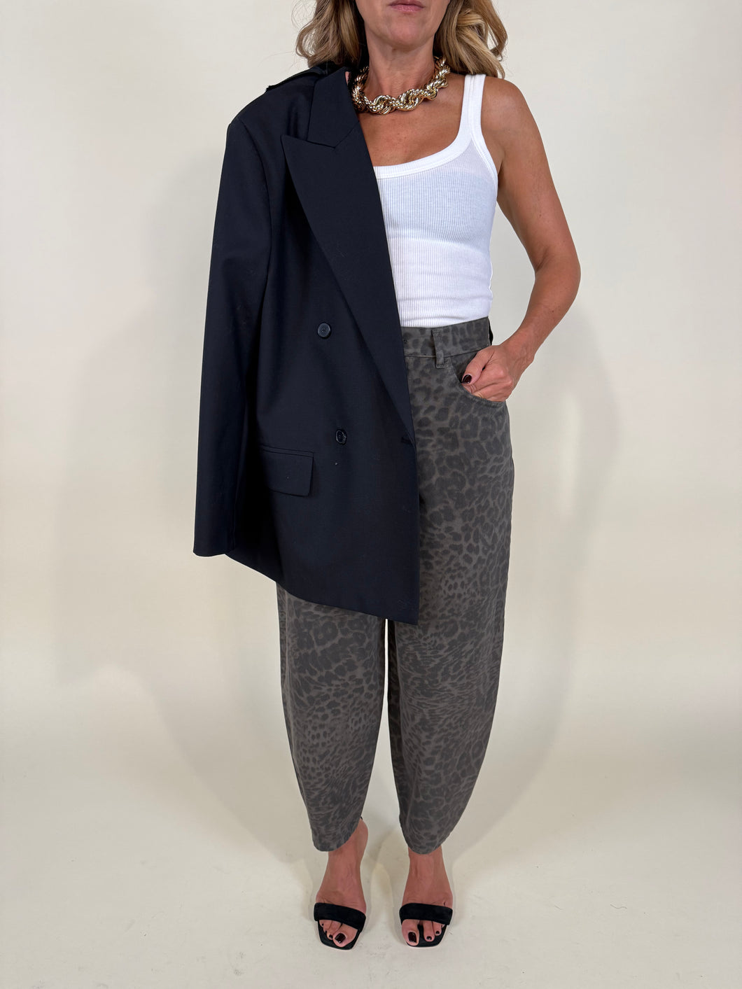 Pantalone Maculato | Grey & Camel